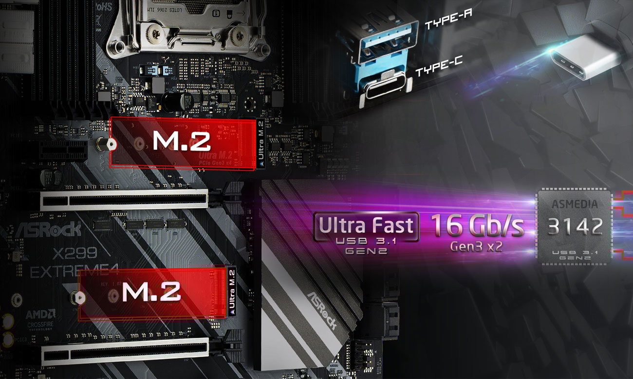 ASRock X299 EXTREME 4 Ultra M.2 USB 3.1 Gen2